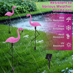 Flamingo Solar Lights, Outdoor Pink Flamingo Stake Light, Solar Powered Garden - Image 4