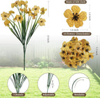 24 Yellow Bundles Artificial Flowers - Image 2