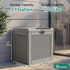 YITAHOME 32 Gallon Deck Box, Resin Storage - Image 4