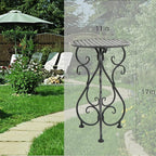 Metal Plant Stands 2 Pack, Heavy Duty Plant Pedestal 17" Tall, Single Flower - Image 3