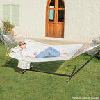 2 Person 12FT Hammocks for Outside, Double Quilted Fabric Outdoor Hammock - Image 2