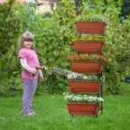 YBING Vertical Garden Bed 5 Tier Vertical Raised Garden Planter Standing Herb - Image 6