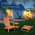 Adirondack Square Outdoor Side Table, 2-Tier Storage Patio Side Table, HDPE End - Image 6