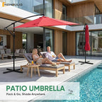 NEWBULIG 10FT Patio Umbrella, Offset Cantilever Outdoor Patio Table Umbrella - Image 10