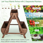 Giantex Vertical Raised Garden Bed, 3 Large Wood Planter Boxes - Image 5