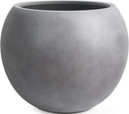 13.5 H x 17" Dia Round Fiberstone Planter by Panlaolao