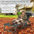ABORON Heavy Duty Tanning Chair, 5-Gear Outdoor Folding Chaise Lounge Chair - Image 3