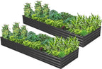 2PCS 10x3x1ft Galvanized Raised Garden Bed Kit, Galvanized Planter Raised by Easllre