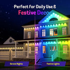Fitop Permanent Outdoor Lights, 100FT RGB LED Eaves Light - Image 3