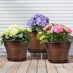 10 Inch Planters Plant Pots Indoor Outdoor, 4 Pack Plastic Flower Pot - Image 7