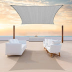 ColourTree TAPR1616 Custom Size 7' x 17' Grey Sun Shade Sail Canopy UV Block by ColourTree