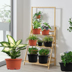 5 Pack 10.5 inch Plant Pots, Planter-Pots-for-Plants，Plastic Flower Pot - Image 6