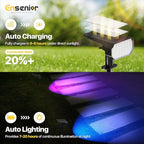 Ensenior Solar Spotlights Outdoor RGB, 7+1 Color Changing Mode Outdoor - Image 3