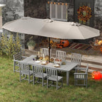 9-Piece Grey Outdoor Dining Set by PatioKingdom