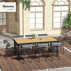 Outsunny 75" x 35" Outdoor Dining Table - Image 2