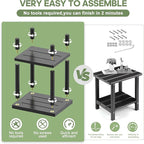 Outdoor Side Table, 2-Tier Small Outdoor Table - Image 4