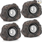 Solar Rock Lights Outdoor – 4 Pack Waterproof LED Landscape Garden Spotlights by VISFLAIR