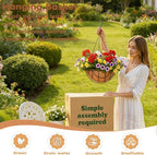 14 inch Metal Hanging Baskets For Plants Outdoor 4 Pack Round Metal Wire - Image 2