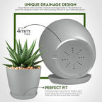 Utopia Home - Plant Pots Indoor - 7/6.6/6/5.3/4.8 Inches Flower Pots - Image 3