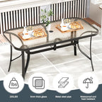 TLSUNNY 7 Pieces Patio Dining Set, Outdoor Table and Chairs W/1.69″ Umbrella - Image 5