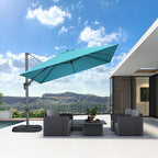 PURPLE LEAF 10' X 10' Left-right Tilting Patio Umbrella Outdoor Cantilever - Image 2