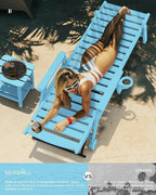 SERWALL Patio Chaise Lounge Chair Set of 2, Poly Lounge Chair - Image 2