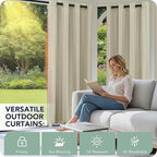 Outdoor Curtains for Patio Waterproof 6 Panels - Image 3