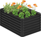 4x2x2FT Galvanized Raised Garden Bed, Planter Raised Beds-Metal Garden Box by Home