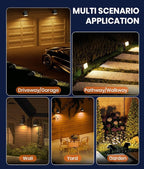 12 Pack Solar Spotlights Outdoor Waterproof IP67, Adjustable Wall&Ground Lights - Image 7