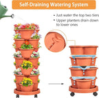 VECELO 7 Tier Vertical Garden Planter, Self Watering Stackable Planters - Image 3