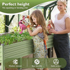 Raised Garden Bed with Legs, 48×24×32in Large Galvanized Elevated Planter Box - Image 2