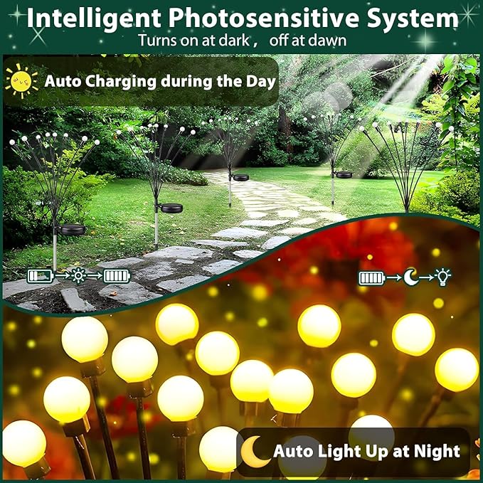 4-Pack Garden Solar Lights, 32 LED Solar Lights Outdoor - Image 6