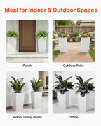 VEVOR 30 inch Tall Planters for Outdoor Plants Set of 2, Modern Large Planters - Image 6