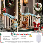 Jnaurb Christmas Candy Cane Lights, 66ft 480 LED Connectable Flexible White & - Image 3