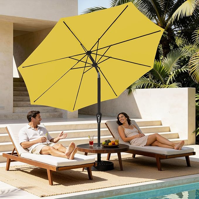 MEWAY 9ft Patio Umbrella Outdoor Table Umbrellas - Image 3