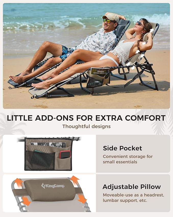 KingCamp 2 Pack Tanning Chair - Image 6