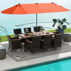Tangkula 11 Piece Rattan Outdoor Dining Set - Image 2
