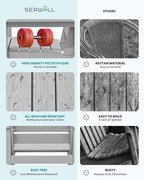 SERWALL Patio Dining Table Sets 5-Piece, Outdoor HDPE Dining Furniture Set - Image 3