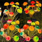 Kohlrabi Solar Garden Lights, 4 Pack Solar Mushroom Lights Outdoor, Upgraded - Image 2