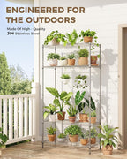 Large Plant Shelf Indoor Plant Stand Outdoor 4 Tier - Image 7