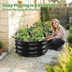 Oval Galvanized Planter Box, Metal Raised Garden Bed - Image 6