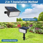 T-SUN Green Solar Spot Lights Outdoor 4 Pack, 49 LED 2 Lighting Modes, IP65 - Image 5