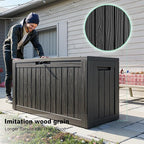 86 Gallon Outdoor Deck Box, Lockable Waterproof Outdoor Storage Boxes - Image 3