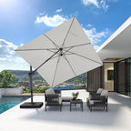 PURPLE LEAF 9.8' X 9.8' Left-right Tilting Patio Umbrella Outdoor Cantilever - Image 2