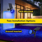 T-SUN Blue Solar Spotlights, Solar Lights Outdoor Waterproof, Auto ON/Off - Image 6