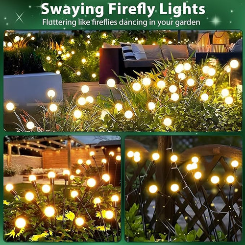 10-Pack Solar Garden Lights, 80 LED Solar Lights Outdoor - Image 2