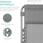 Best Choice Products Set of 2 Adjustable Steel Mesh Zero Gravity Lounge Chair - Image 6