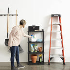 Gracious Living 4 Pack Light Duty Storage Shelves, Knect-A-Shelf 4-Shelf - Image 2