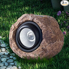 2 Pack Solar Rock Lights, Outdoor Decorative Garden Spotlights by VISFLAIR