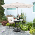 VINGLI Round Patio Table with Umbrella Hole - Image 8